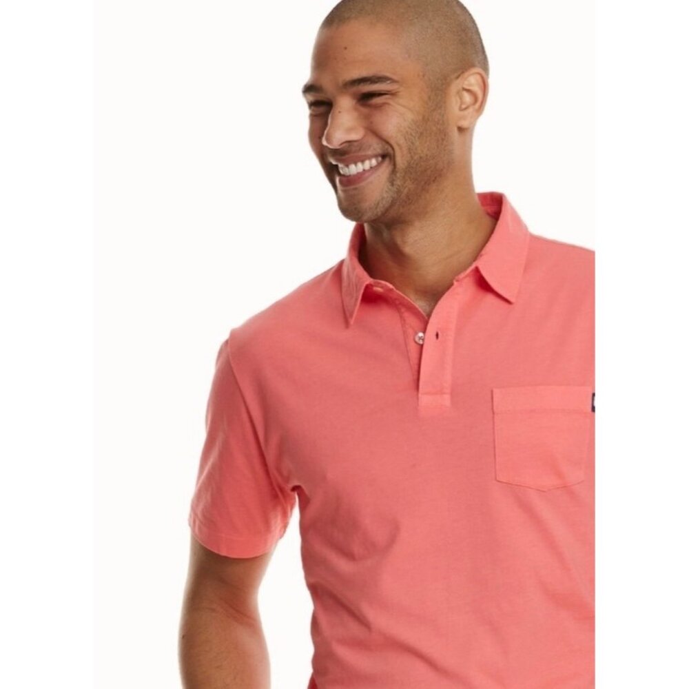 Footjoy Coral Pink Golf Polo Shirt Supima Cotton Stretch Mens M Casual Dri Fit
